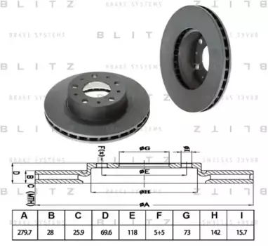 Тормозной диск BLITZ BS0240