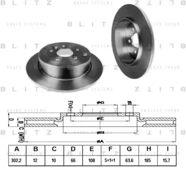 Тормозной диск BLITZ BS0290