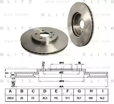 Тормозной диск BLITZ BS0311