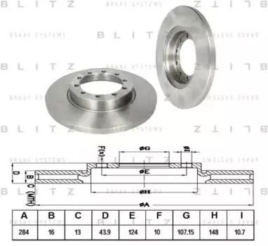 Тормозной диск BLITZ BS0343