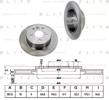 Тормозной диск BLITZ BS0379