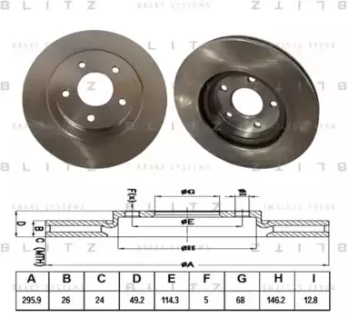 Тормозной диск BLITZ BS0382