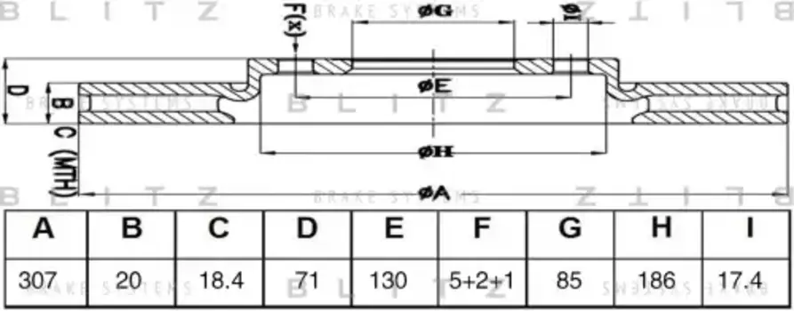 Тормозной диск BLITZ BS0471