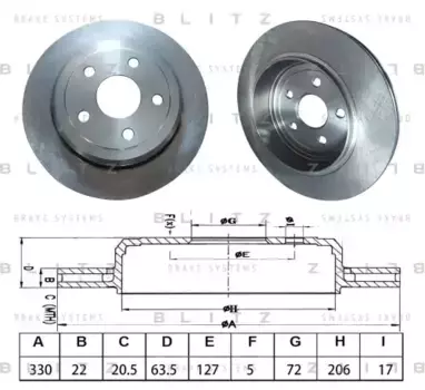 Тормозной диск BLITZ BS0566