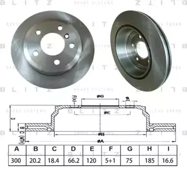 Тормозной диск BLITZ BS0578
