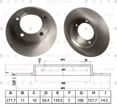 Тормозной диск BLITZ BS0619