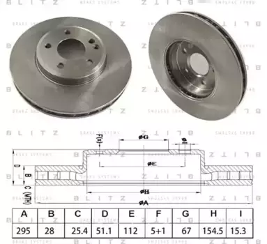 Тормозной диск BLITZ BS0634