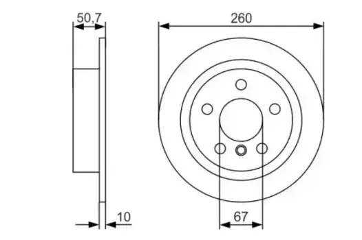 Тормозной диск BOSCH 0986479C96 полный задняя ось