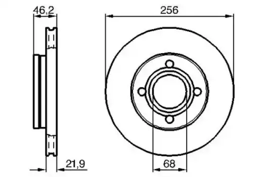 Тормозной диск BOSCH 0 986 478 018 вентилируемый передняя ось