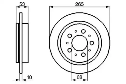 Тормозной диск BOSCH 0 986 478 042 полный задняя ось