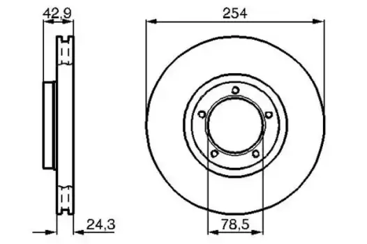 Тормозной диск BOSCH 0 986 478 160 вентилируемый передняя ось