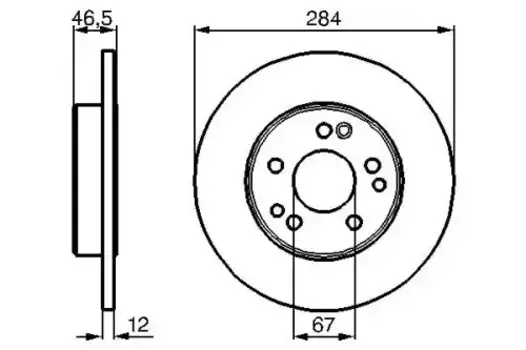 Тормозной диск BOSCH 0 986 478 187 полный передняя ось
