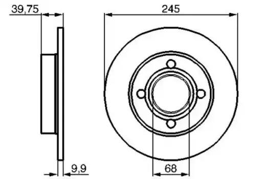 Тормозной диск BOSCH 0 986 478 216 полный задняя ось