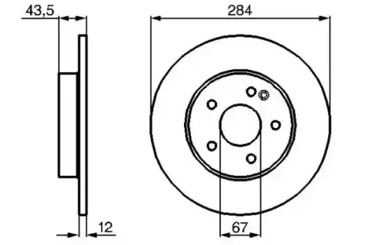 Тормозной диск BOSCH 0 986 478 262 полный передняя ось
