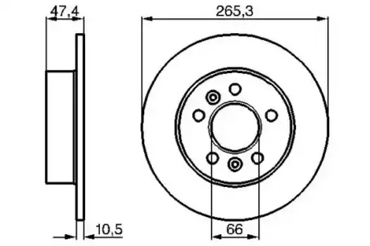 Тормозной диск BOSCH 0 986 478 305 полный задняя ось