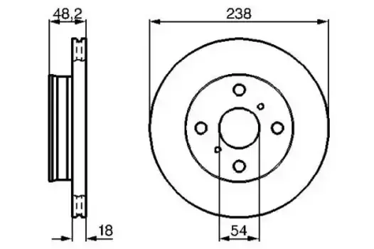 Тормозной диск BOSCH 0 986 478 385 вентилируемый передняя ось
