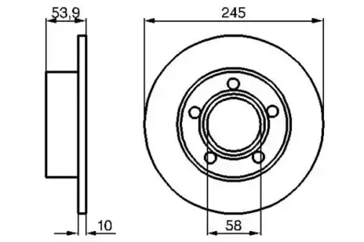 Тормозной диск BOSCH 0 986 478 461 полный задняя ось