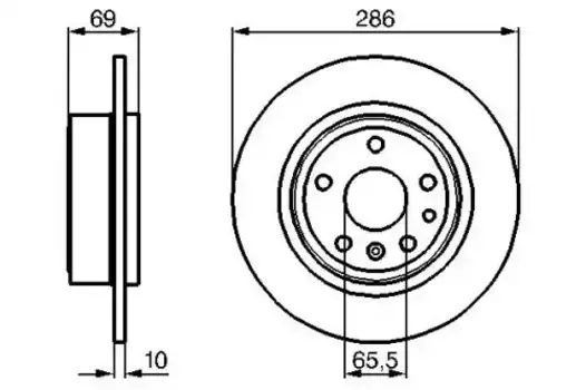 Тормозной диск BOSCH 0 986 478 478 полный задняя ось