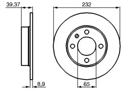 Тормозной диск BOSCH 0 986 478 492 полный задняя ось