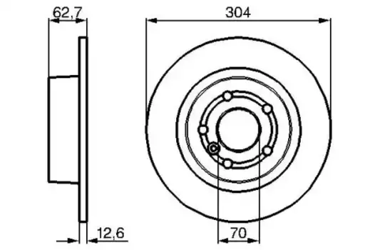 Тормозной диск BOSCH 0 986 478 497 полный задняя ось