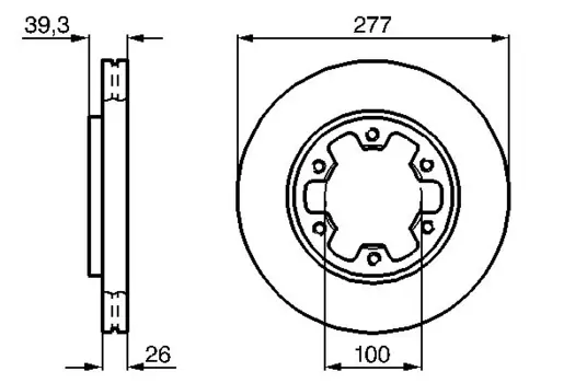 Тормозной диск BOSCH 0 986 478 532 вентилируемый передняя ось