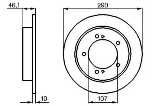Тормозной диск BOSCH 0 986 478 539 полный передняя ось