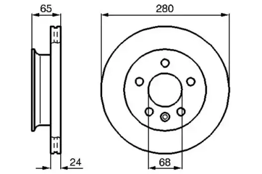 Тормозной диск BOSCH 0 986 478 548 вентилируемый передняя ось