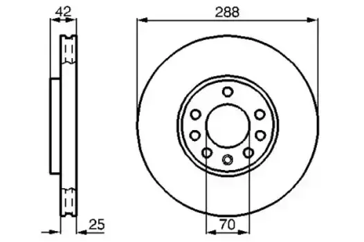 Тормозной диск BOSCH 0 986 478 588 вентилируемый передняя ось