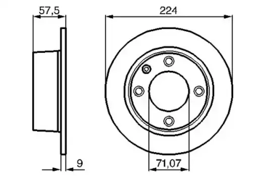 Тормозной диск BOSCH 0 986 478 604 полный задняя ось