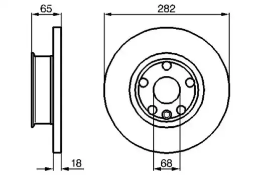 Тормозной диск BOSCH 0 986 478 613 полный передняя ось