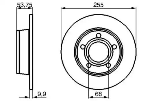 Тормозной диск BOSCH 0 986 478 704 полный задняя ось