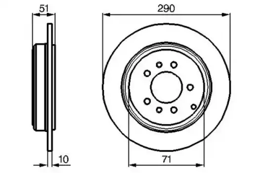 Тормозной диск BOSCH 0 986 478 733 полный задняя ось
