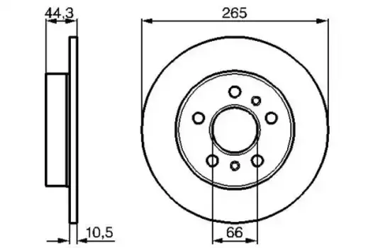 Тормозной диск BOSCH 0 986 478 757 полный задняя ось