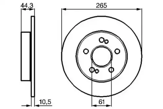 Тормозной диск BOSCH 0 986 478 758 полный задняя ось