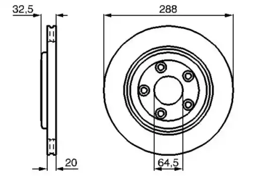 Тормозной диск BOSCH 0 986 478 777 вентилируемый задняя ось
