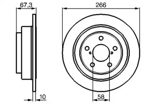 Тормозной диск BOSCH 0 986 478 799 полный задняя ось