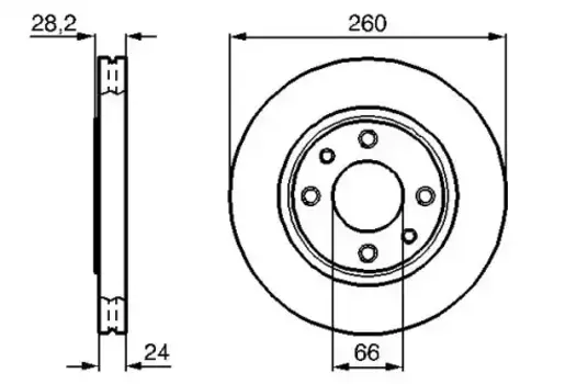 Тормозной диск BOSCH 0 986 478 830 вентилируемый передняя ось