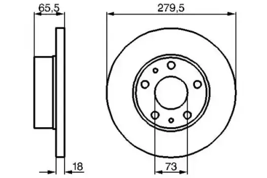 Тормозной диск BOSCH 0 986 478 843 полный передняя ось
