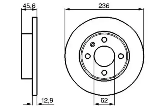Тормозной диск BOSCH 0 986 478 859 полный передняя ось