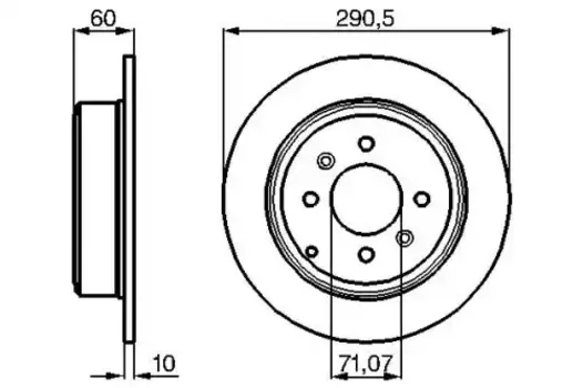 Тормозной диск BOSCH 0 986 478 877 полный задняя ось