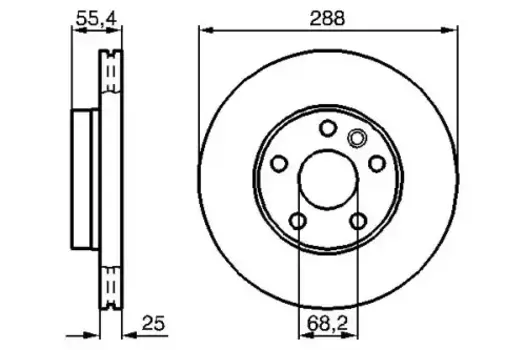 Тормозной диск BOSCH 0 986 478 893 вентилируемый передняя ось