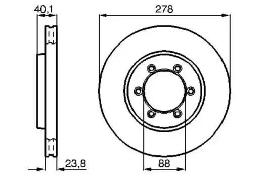 Тормозной диск BOSCH 0 986 478 967 вентилируемый передняя ось