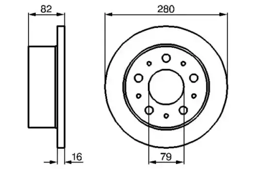 Тормозной диск BOSCH 0 986 479 066 полный задняя ось