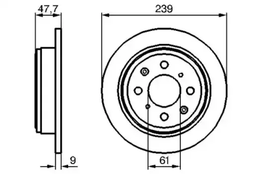 Тормозной диск BOSCH 0 986 479 101 полный задняя ось