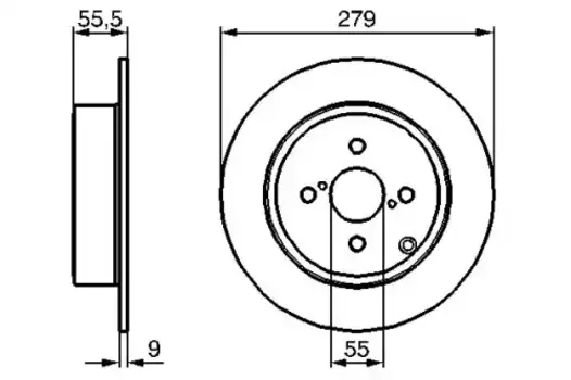 Тормозной диск BOSCH 0 986 479 149 полный задняя ось