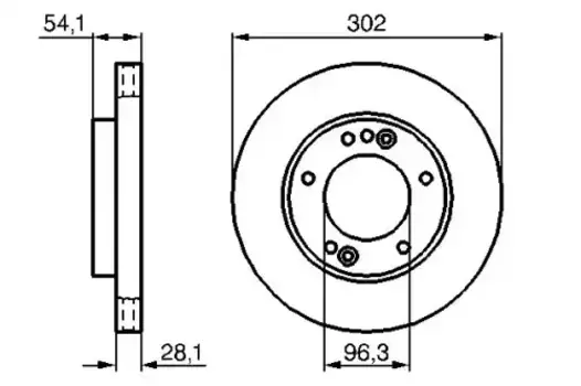 Тормозной диск BOSCH 0 986 479 230 вентилируемый передняя ось