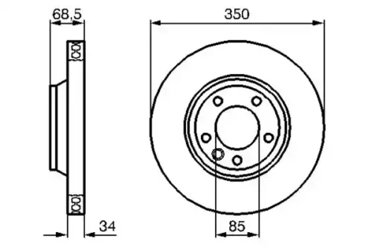 Тормозной диск BOSCH 0 986 479 249 вентилируемый передняя ось