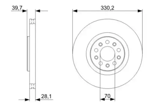 Тормозной диск BOSCH 0 986 479 290 вентилируемый передняя ось