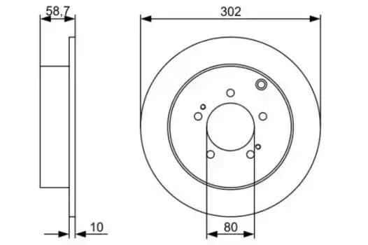 Тормозной диск BOSCH 0 986 479 318 полный задняя ось
