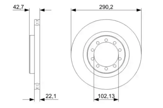 Тормозной диск BOSCH 0 986 479 343 вентилируемый передняя ось
